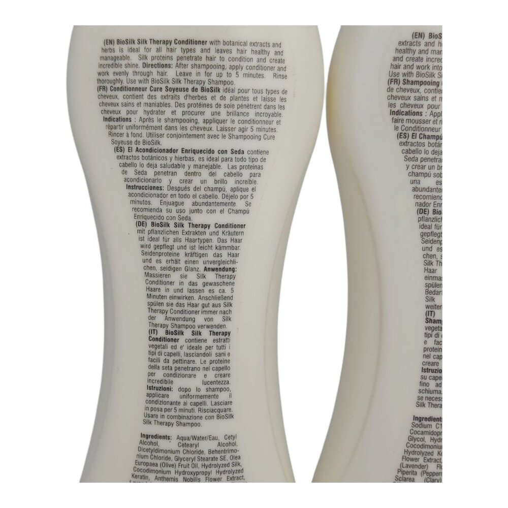 Biosilk Silk Therapy Shampoo & Conditioner Set 12oz 4 pk Paraben & Sulfate-Free - Picture 6 of 8